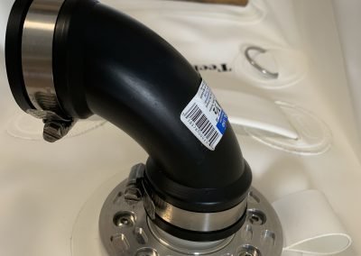 marine fuel bladder filling elbow