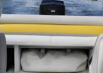 Fuel bladder on ski boat