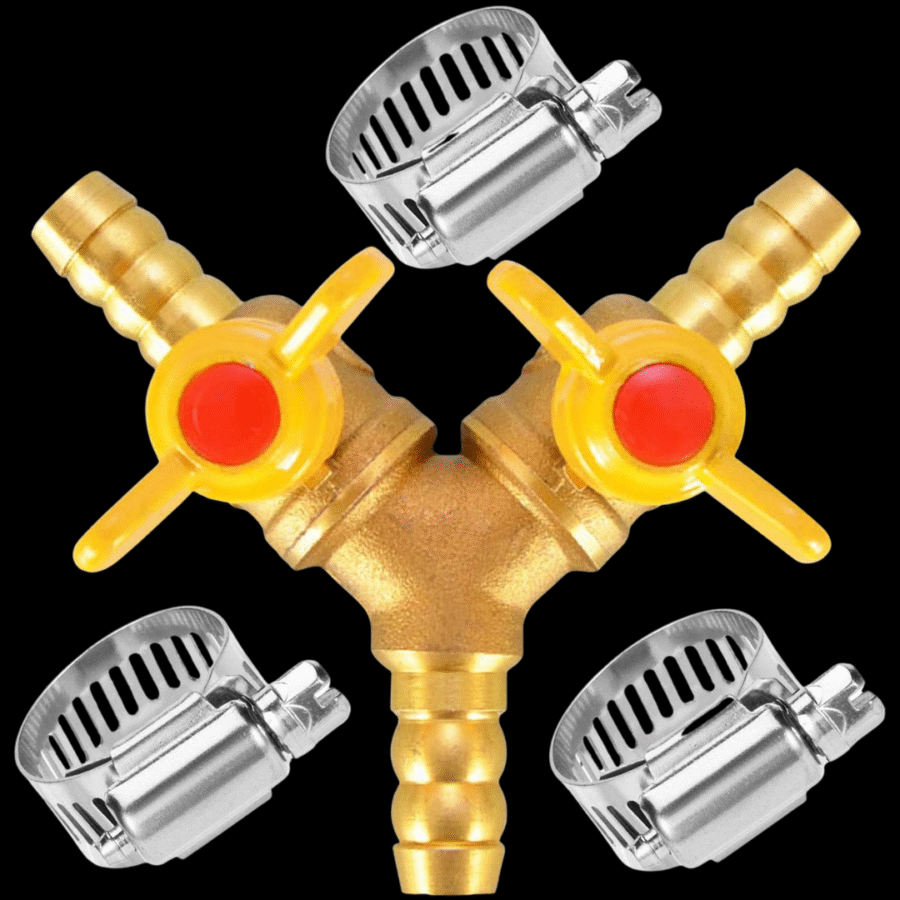 3 Way Barb Y Splitter Ball Valves