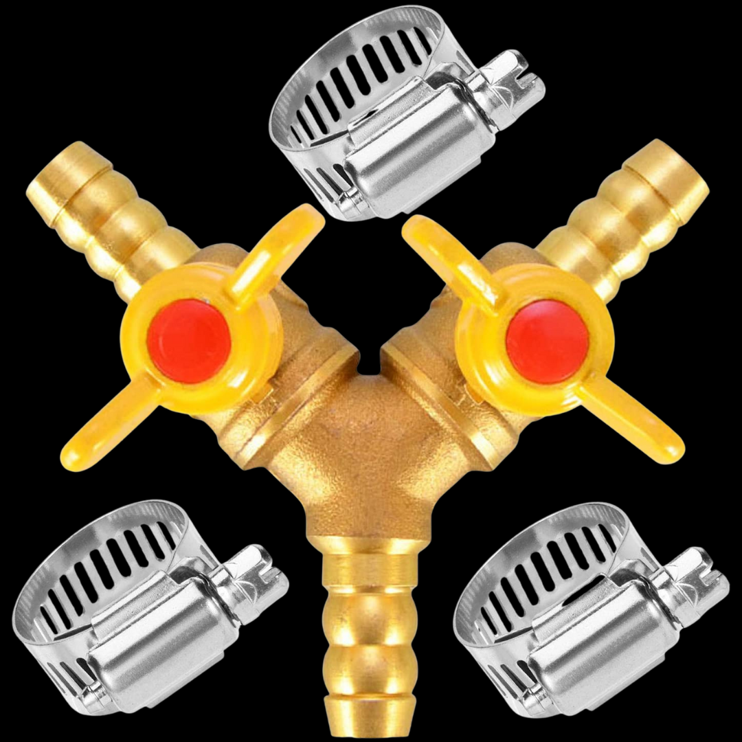 3 Way Barb Y Splitter Ball Valves